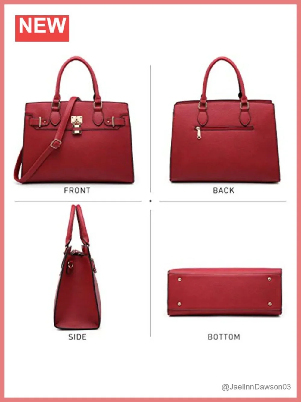 Women's Vegan Leather Satchel Tote Purse Set with Wristlet Wallet